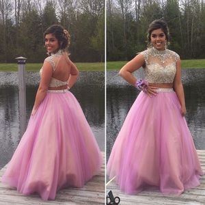 Two piece prom dress
